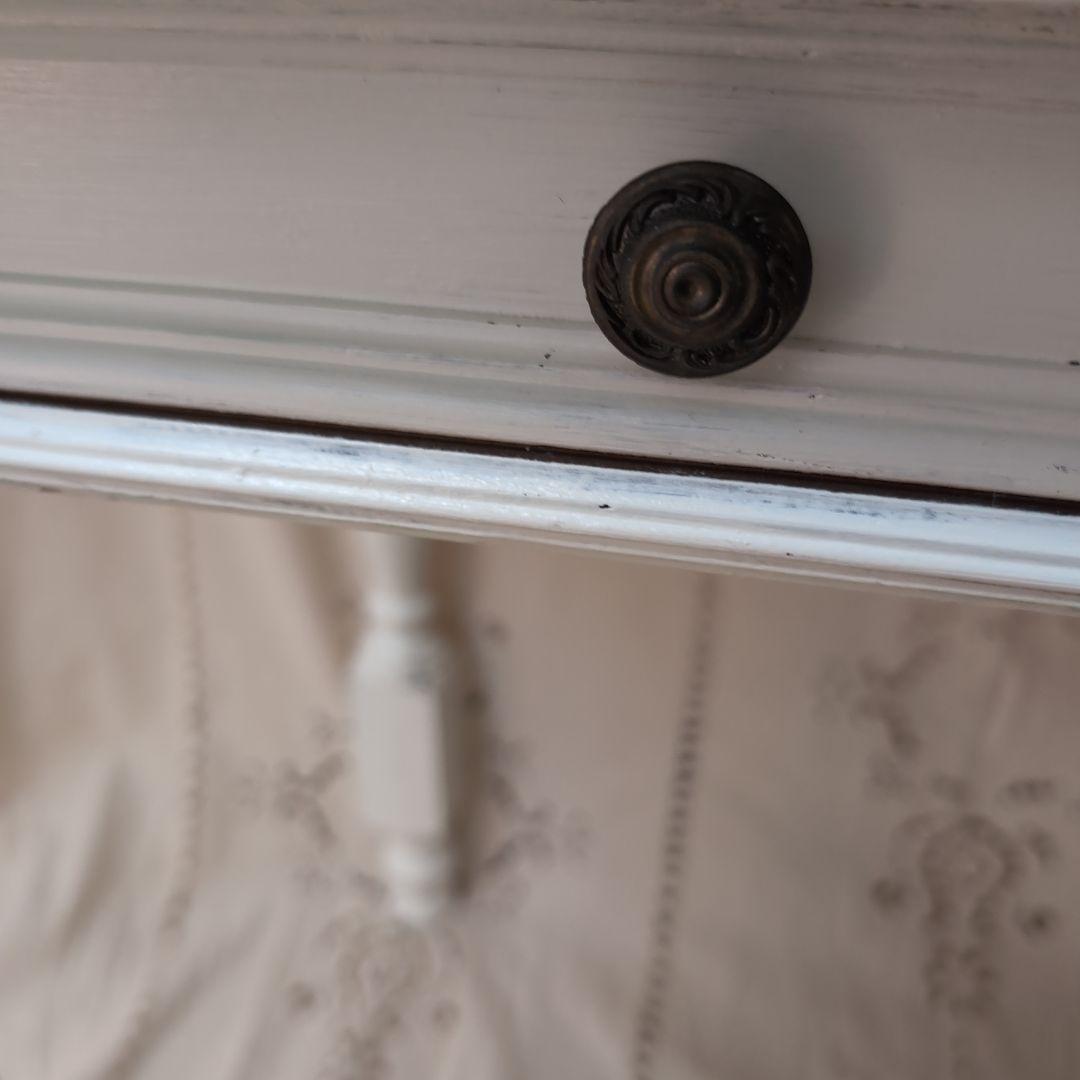 フランスアンティーク　ペイント白　テーブル