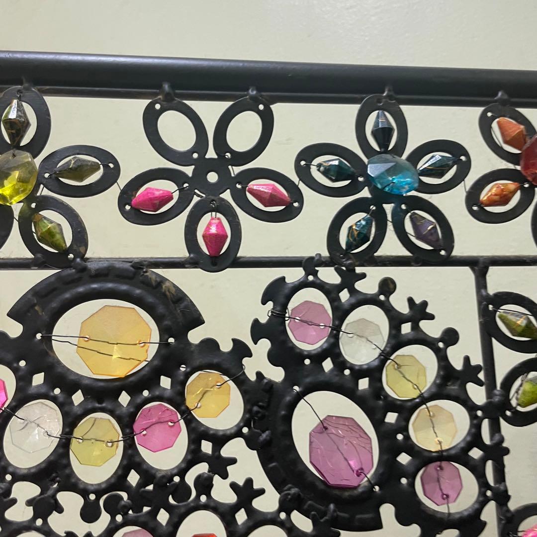 最終お値下げ　アジアン雑貨　カラフルなビーズ　パーテーション　送料込み