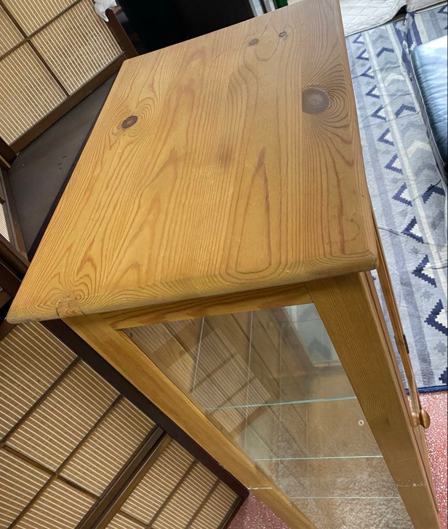 一点物】AIROS JAPAN アイロスジャパン キャビネットキュリオ パイン