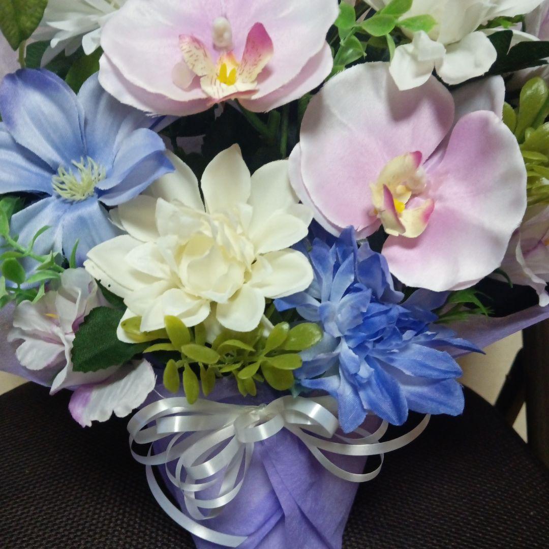 仏花、お供え花、ピンク胡蝶蘭アレンジ　初盆　法事