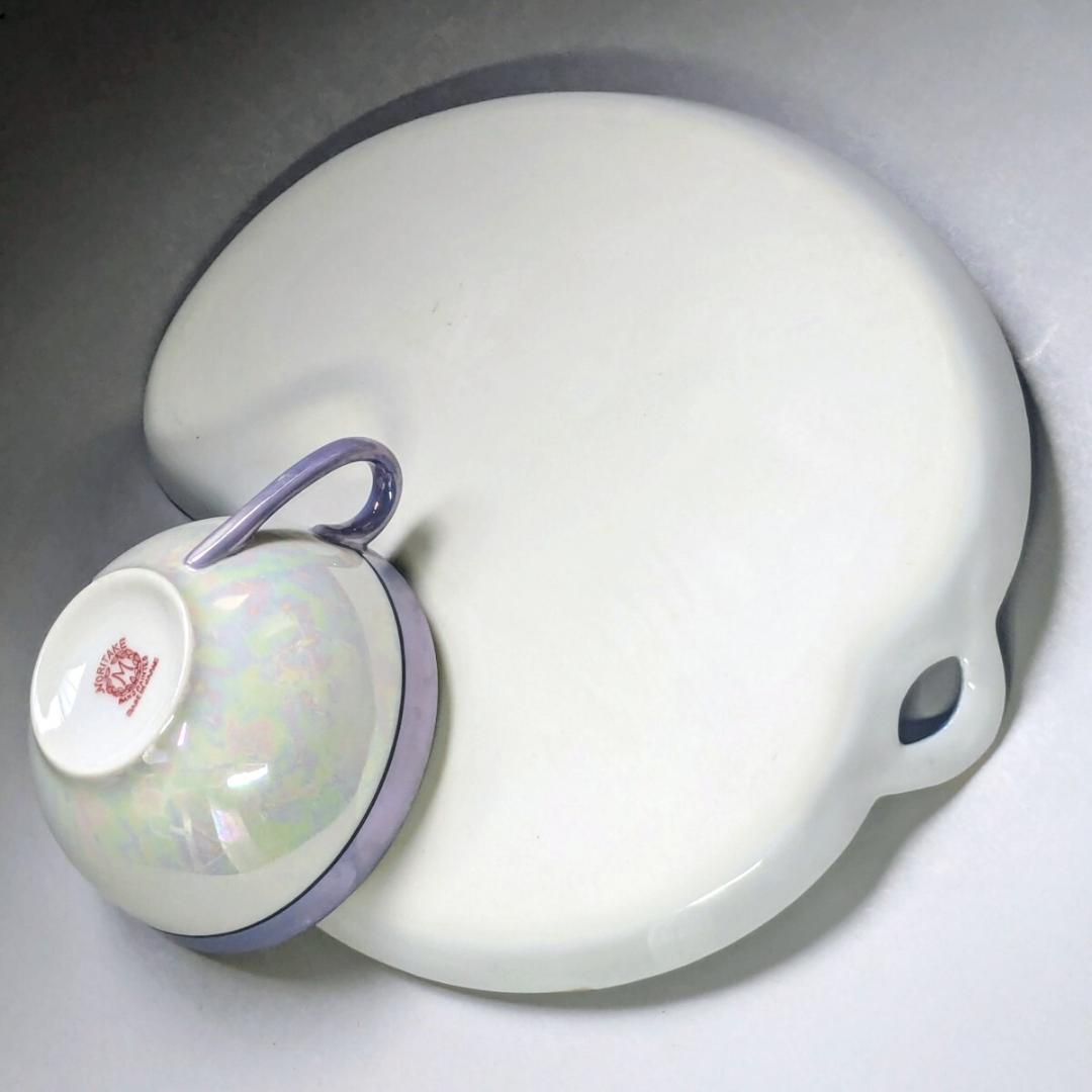 オールドノリタケ アールデコ期 虹ラスター彩 南国鳥と花絵柄の