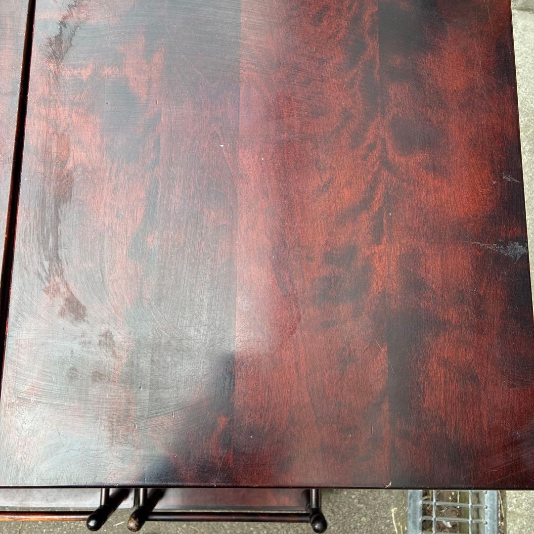 北海道民芸家具 多機能伸長式ワゴン キッチンワゴン 樺材 キャスター付 希少