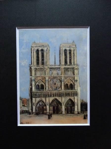 Utrillo、PARIS、希少画集画、新品額装付