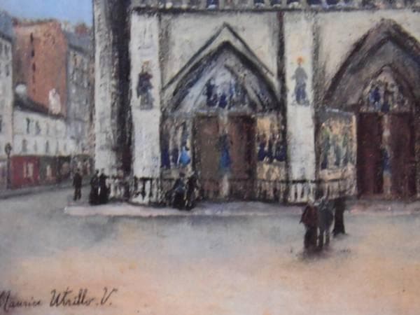 Utrillo、PARIS、希少画集画、新品額装付