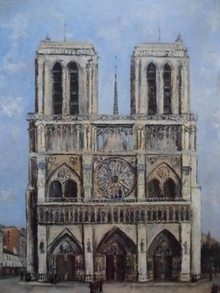 Utrillo、PARIS、希少画集画、新品額装付