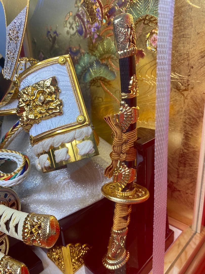 東京久月　五月人形　兜飾り　白木アクリルケース入