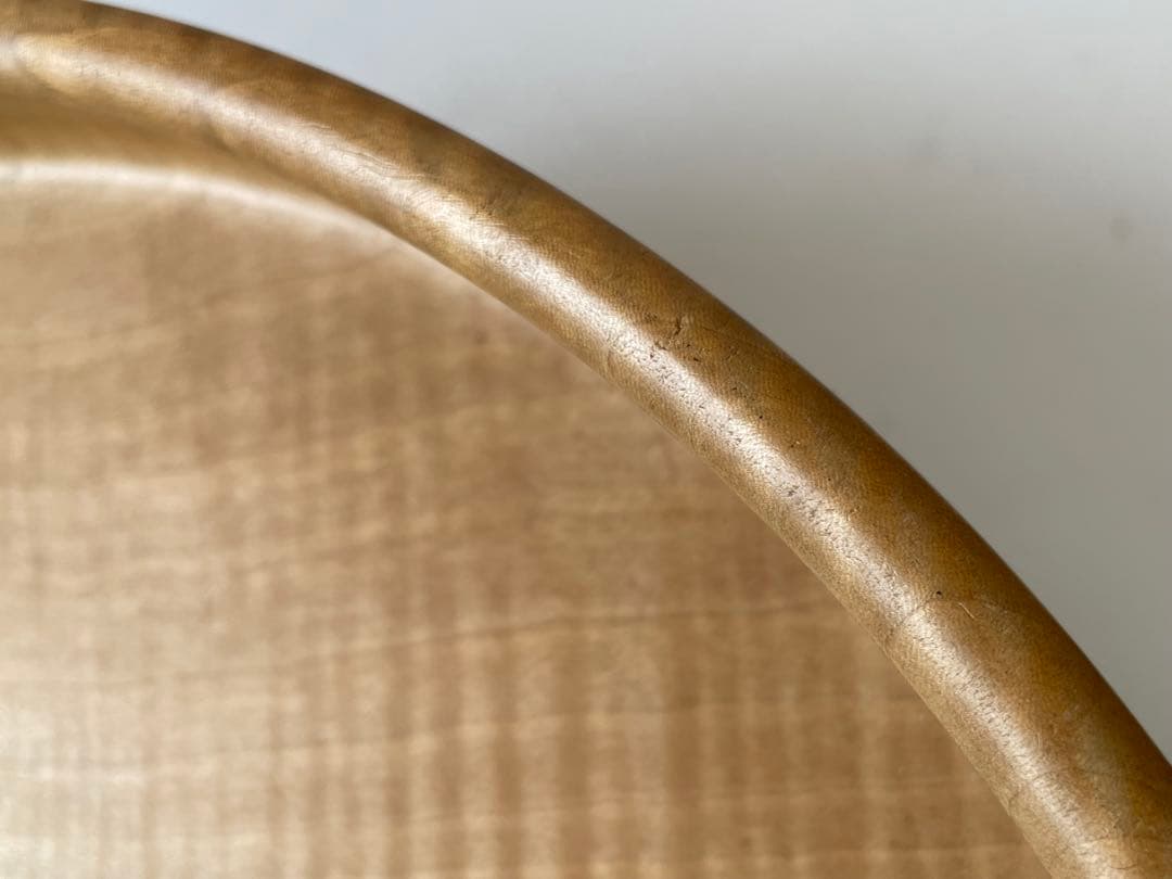 お盆　丸盆　木目　木製　トレー　栗　胡桃　木工芸　手仕事　民芸　北欧