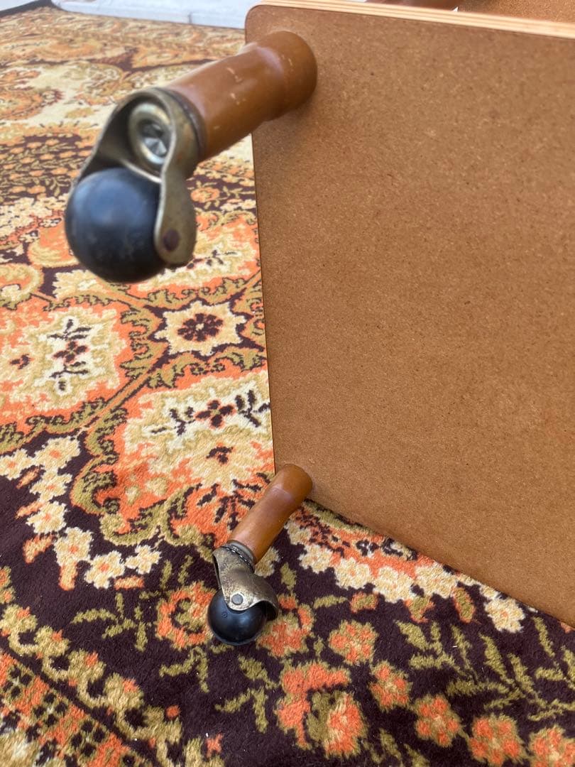 3段 キッチンワゴン レトロポップ 昭和レトロ 花柄 インテリア 当時物