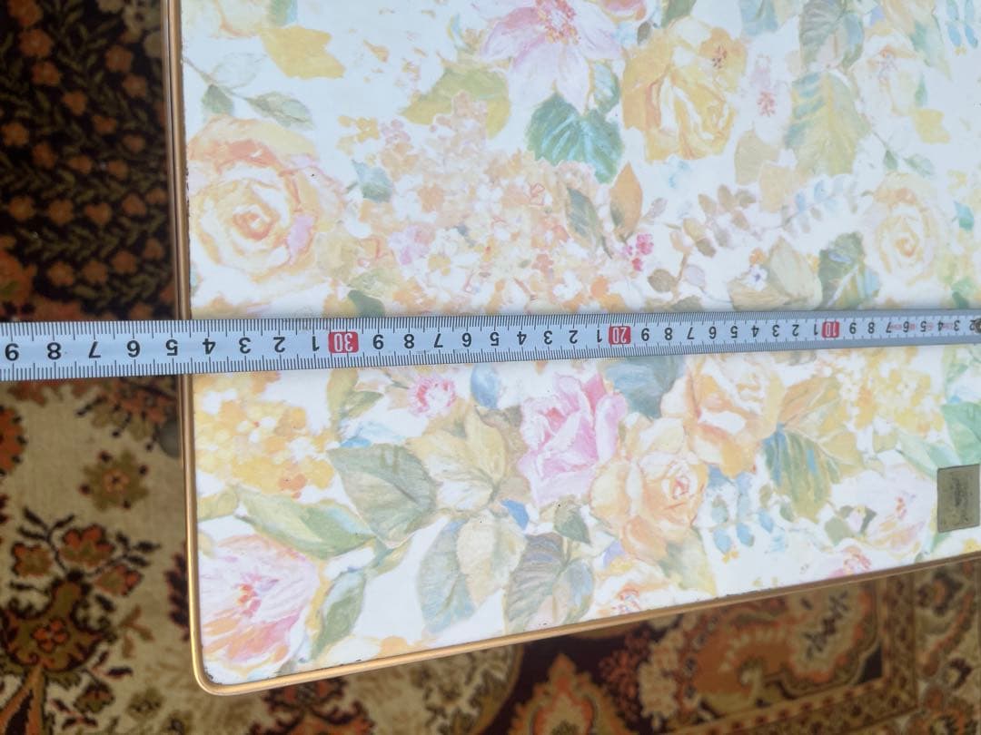 3段 キッチンワゴン レトロポップ 昭和レトロ 花柄 インテリア 当時物