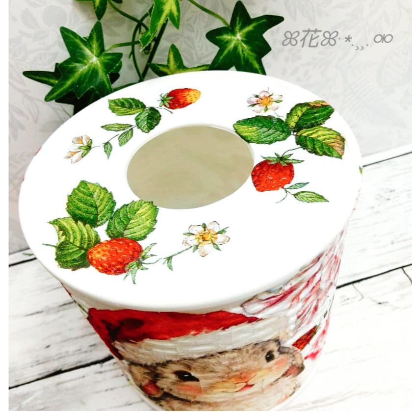 デコパージュꔛꕤティッシュケース♡インテリア雑貨♡薔薇♡ガーデン