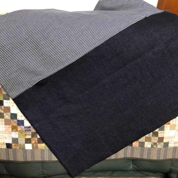 ハンドメイド、デニムリメイク、クッションカバー