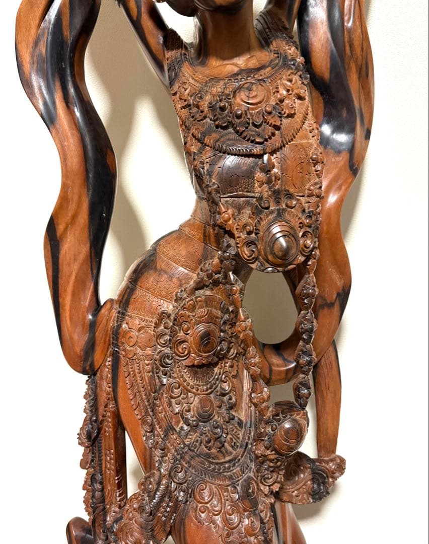 【130cm】 バリ　木製彫刻 女性像