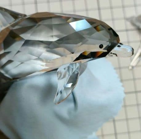 スワロフスキー イルカのお母さん ドルフィン マザーと赤ちゃんベビードルフィン