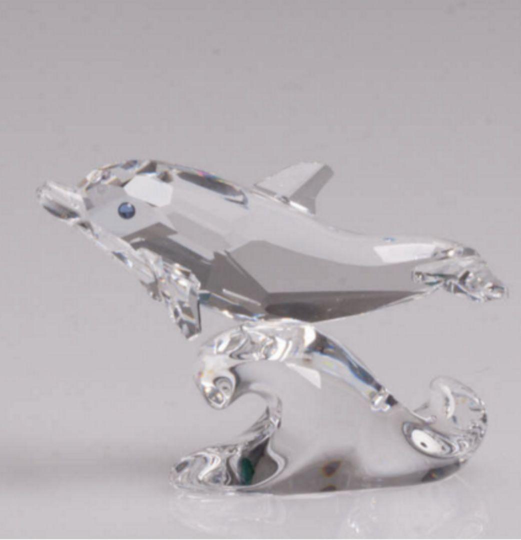 スワロフスキー イルカのお母さん ドルフィン マザーと赤ちゃんベビードルフィン