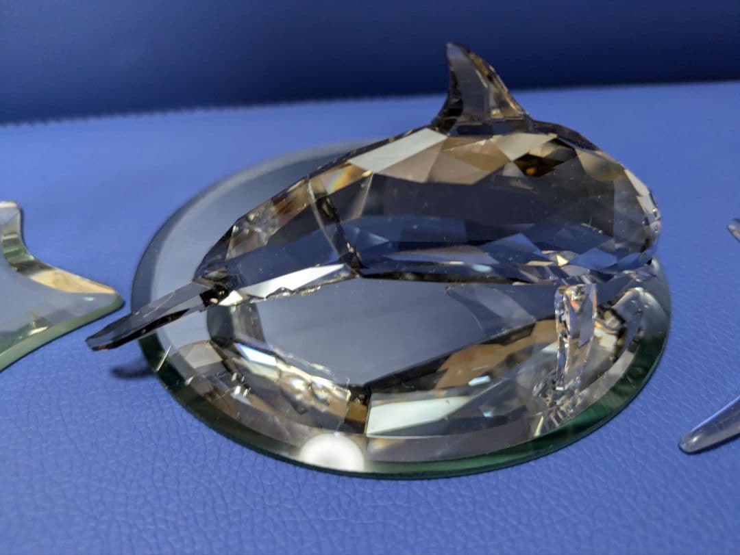 スワロフスキー イルカのお母さん ドルフィン マザーと赤ちゃんベビードルフィン