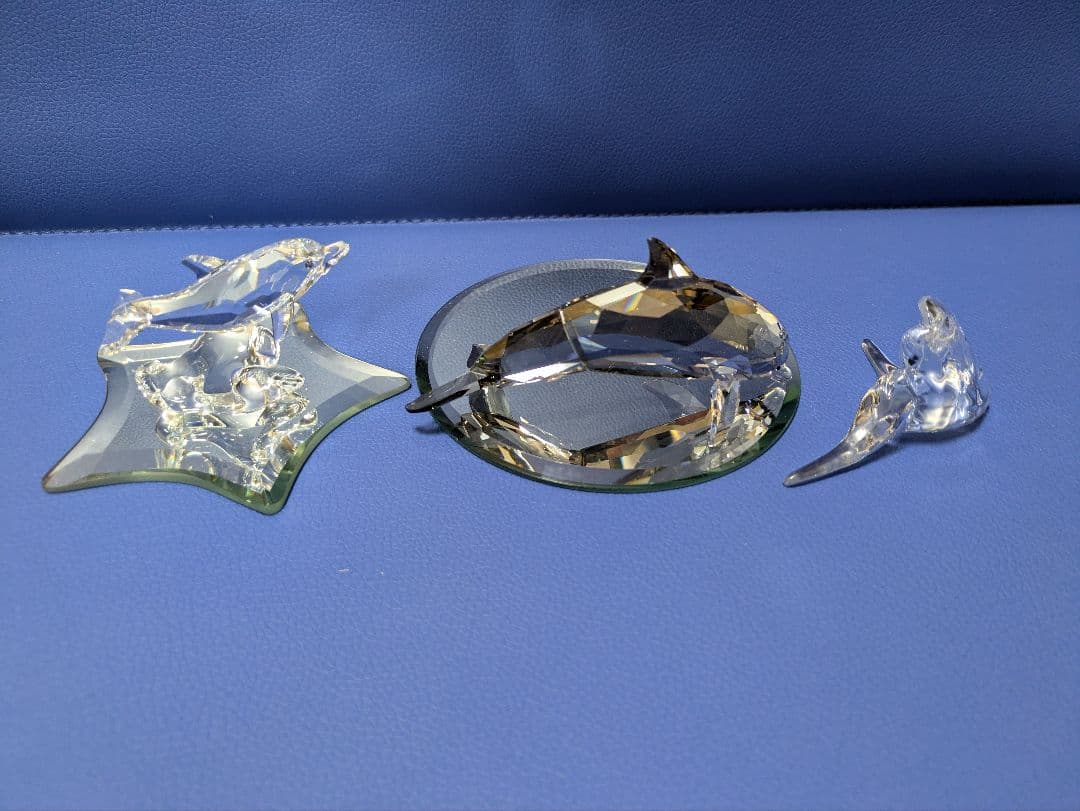 スワロフスキー イルカのお母さん ドルフィン マザーと赤ちゃんベビードルフィン