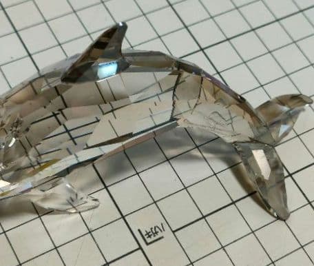 スワロフスキー イルカのお母さん ドルフィン マザーと赤ちゃんベビードルフィン