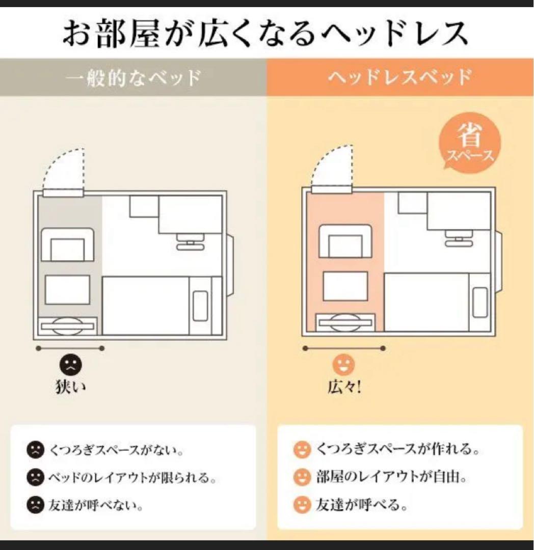 ショート丈シングル　チェストベッドフレーム　ダークブラウン98×185×41cm