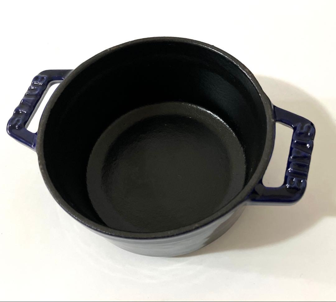 【未使用】staub ストウブ ピコ ココット ラウンド 10cm ブルー