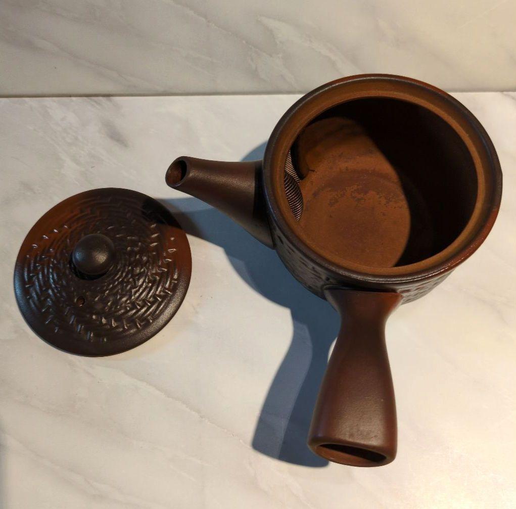 【急須】赤茶色１客　お茶屋さんにて購入　中古品