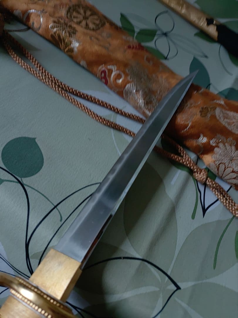 海軍刀　海軍短剣　旧日本軍　拵え 軍刀　海軍短刀　全長約47cm　鮫鞘？模造刀