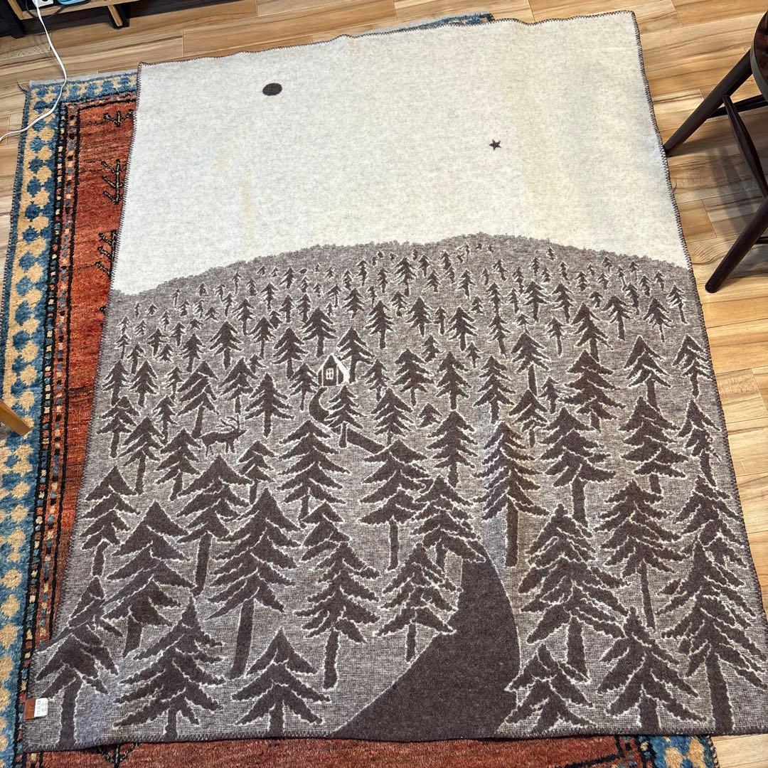 美品　クリッパン　ミナペルホネン　ブランケット　ブラウン