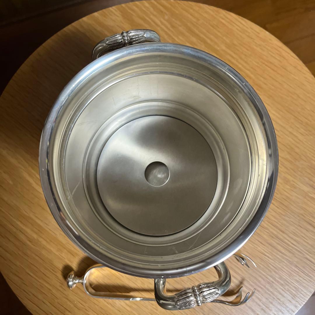 クリストフルアイスペール　美品 トング付き