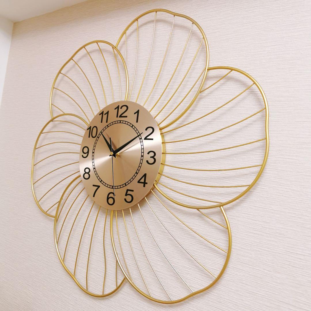✨ 大きめ壁掛け時計モダン おしゃれ 静音 インテリアデザイン時計 新居祝い✨