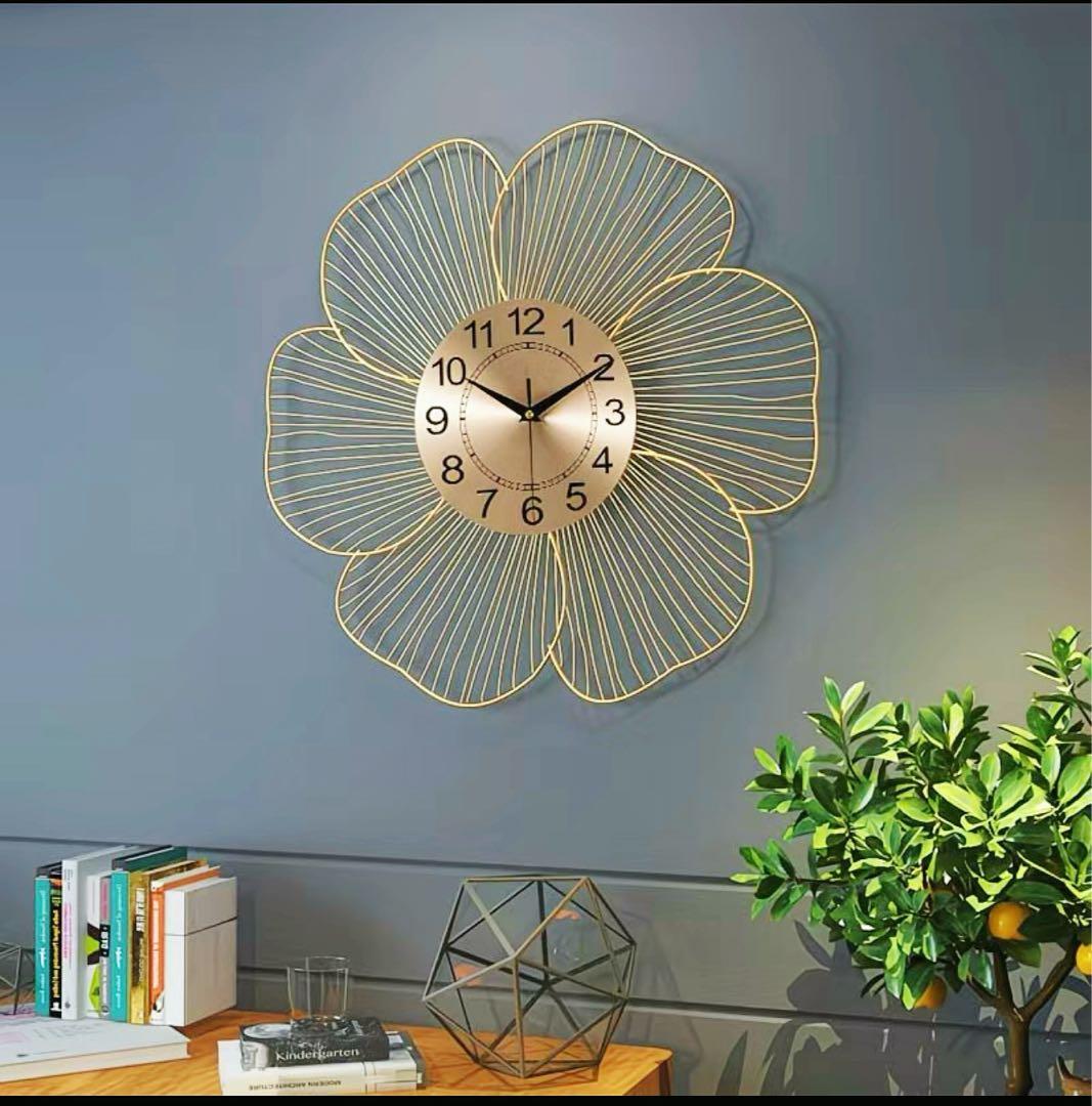 ✨ 大きめ壁掛け時計モダン おしゃれ 静音 インテリアデザイン時計 新居祝い✨