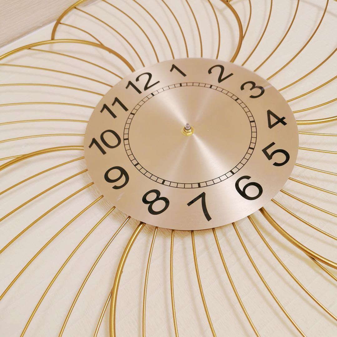 ✨ 大きめ壁掛け時計モダン おしゃれ 静音 インテリアデザイン時計 新居祝い✨