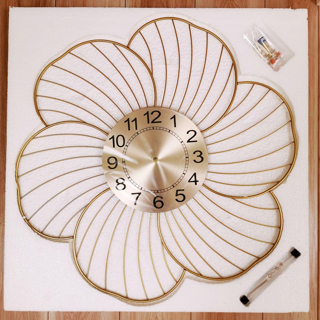 ✨ 大きめ壁掛け時計モダン おしゃれ 静音 インテリアデザイン時計 新居祝い✨