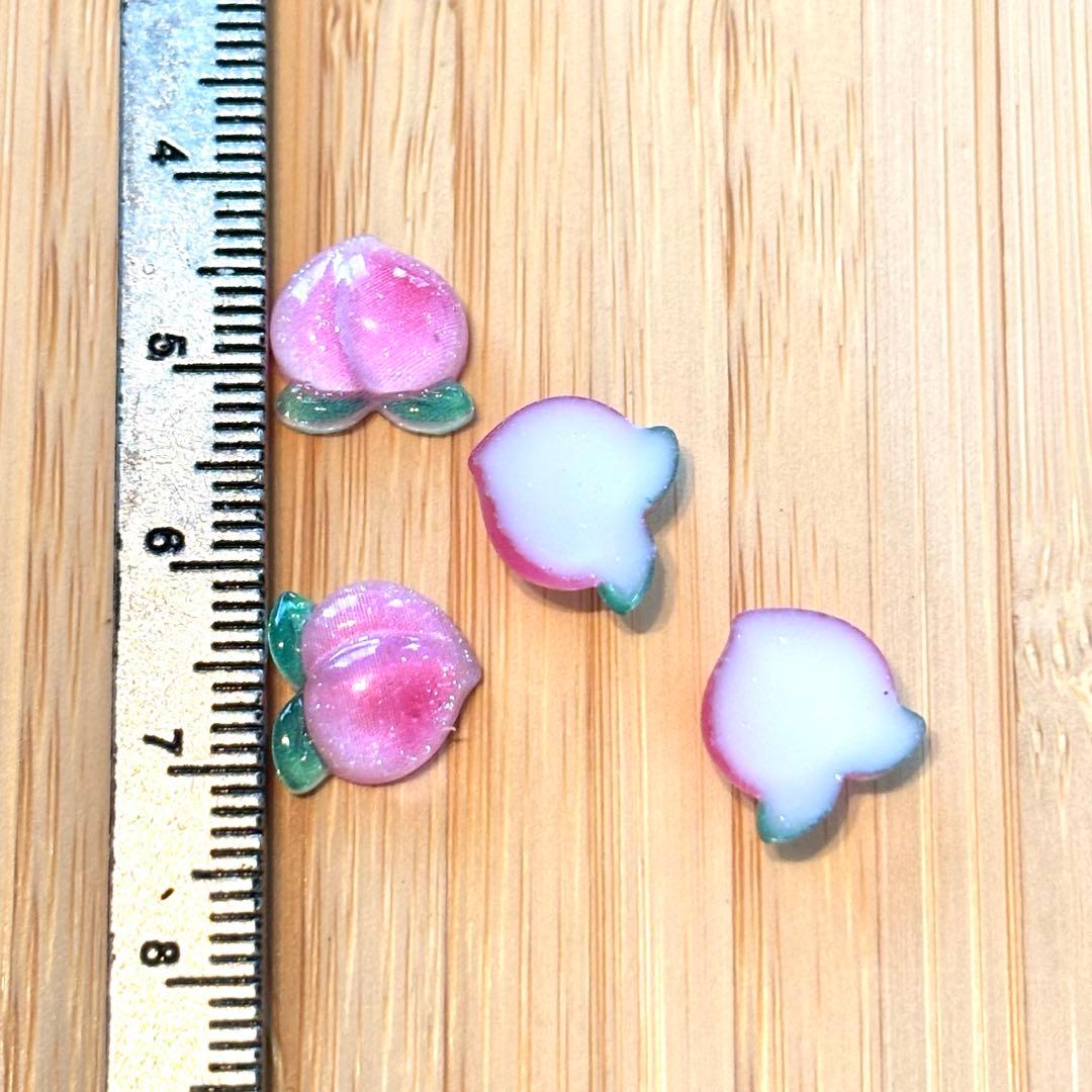 桃 ピーチ peach 6個 パーツ ネイルパーツ デコレーション デコパーツ