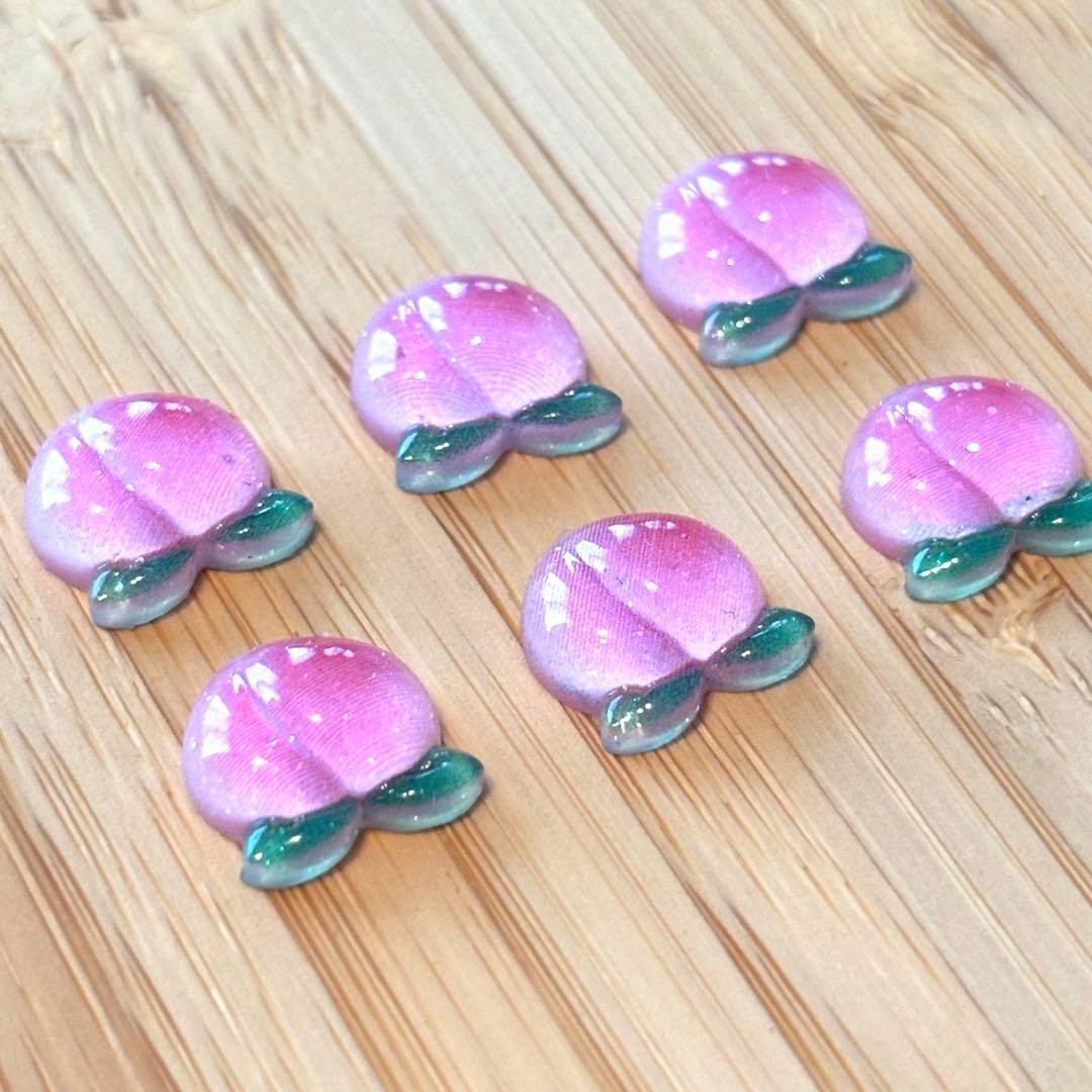 桃 ピーチ peach 6個 パーツ ネイルパーツ デコレーション デコパーツ