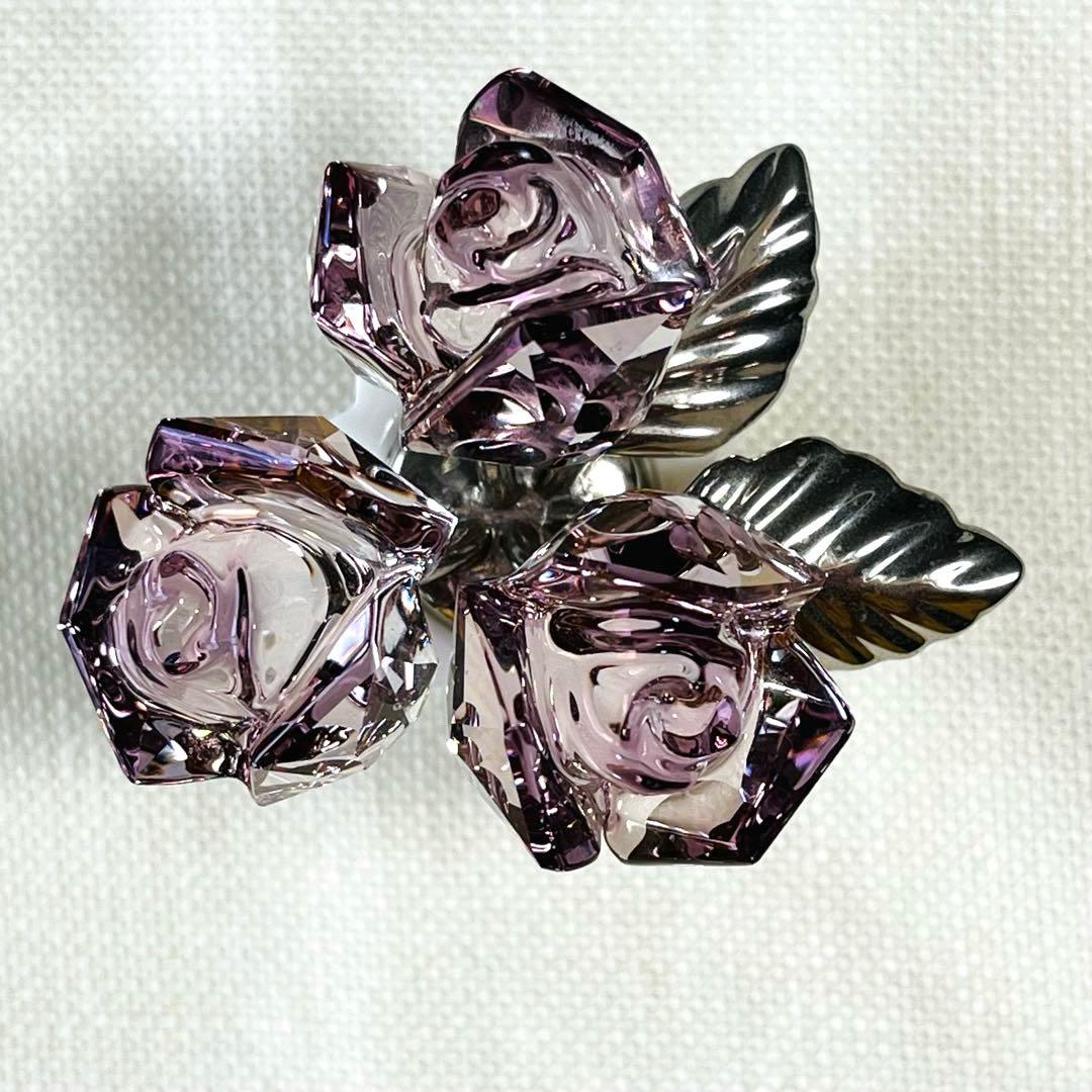 SWAROVSKI スワロフスキー クリスタル 薔薇 バラ ローズフラワー 置物