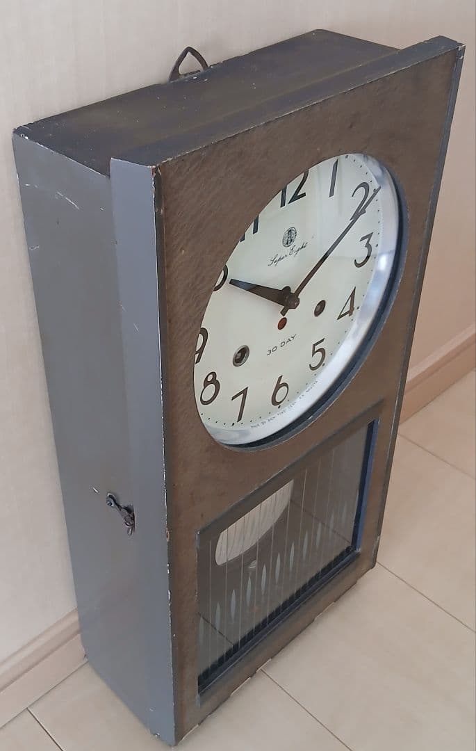 【昭和レトロ】愛知時計電機㈱ Super Eight 30日巻き 振り子時計
