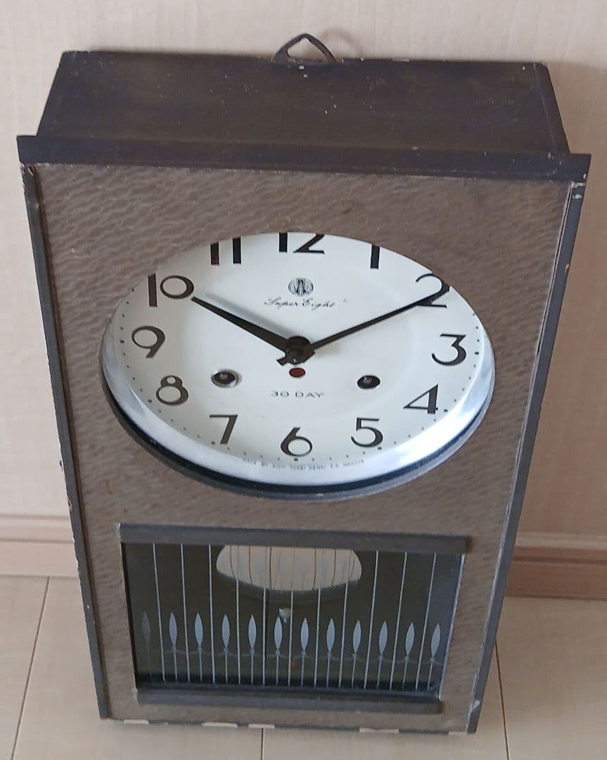 【昭和レトロ】愛知時計電機㈱ Super Eight 30日巻き 振り子時計