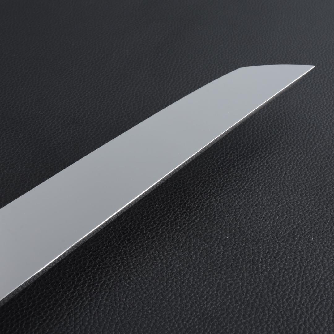 8705先丸包丁 9寸 鏡面仕上げ 刃は究極の切れ味 黒檀黒水牛角白三本巻八角柄