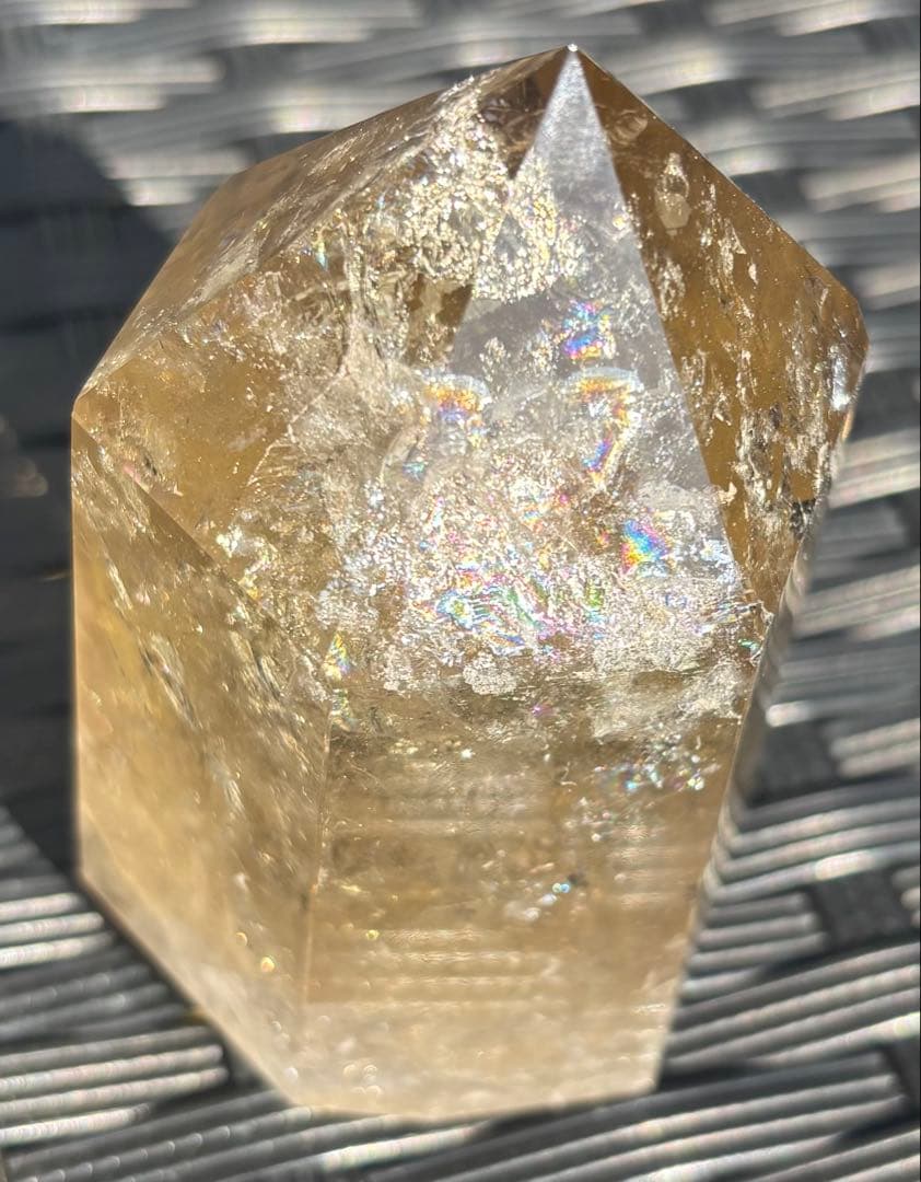 【天然石】爆虹　シトリン　タワー①