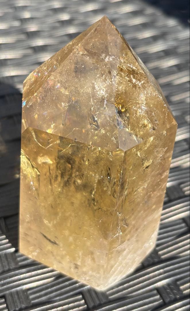 【天然石】爆虹　シトリン　タワー①