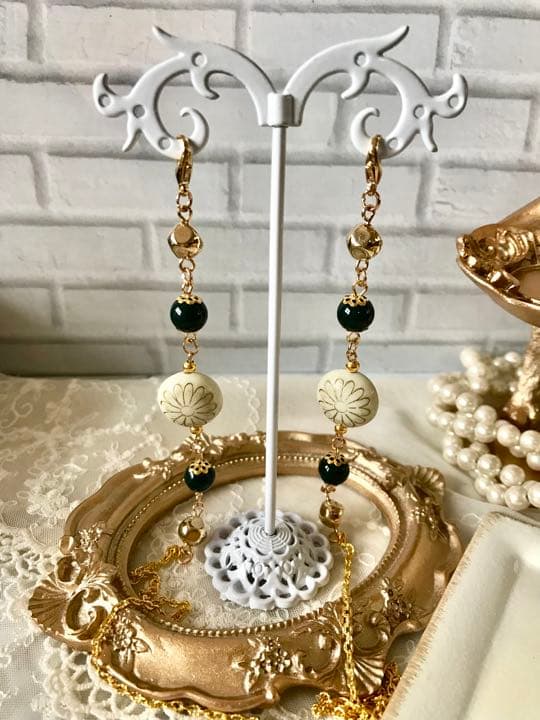 ♪535❤️ アンティーク　ビーズ　マスクチェーン　メガネチェーン　ハンドメイド