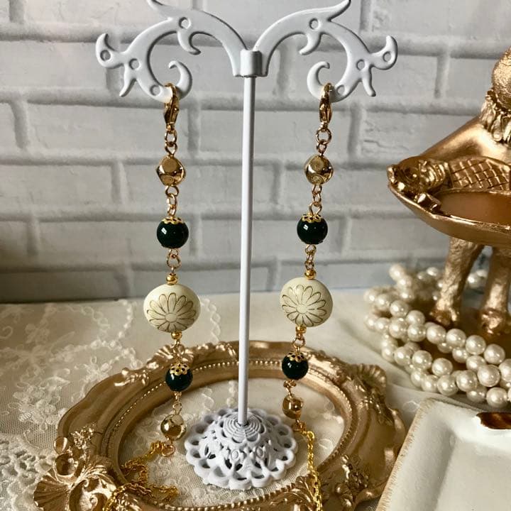 ♪535❤️ アンティーク　ビーズ　マスクチェーン　メガネチェーン　ハンドメイド