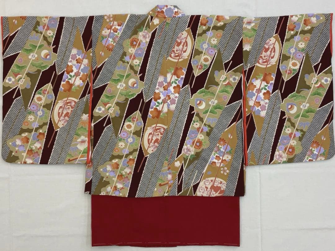 七五三 ５歳 男児 羽織・着物セット 57cm 男の子 レンタル処分品