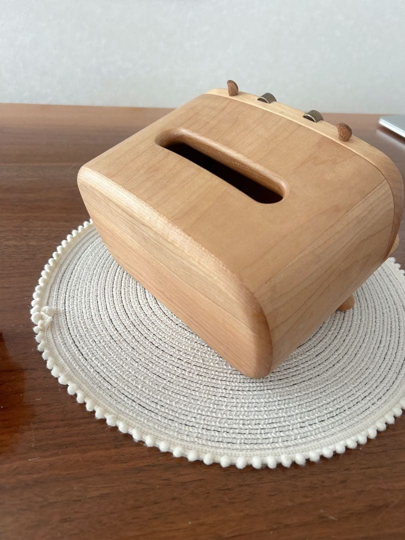 ティッシュケースカバー　ナチュラル　木製　カバ　おしゃれ　インテリア　置物　人気