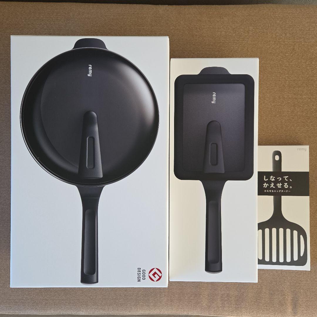 新品未開封 レミパンプラス&レミパンエッグ&蓋&ターナー レッド セット