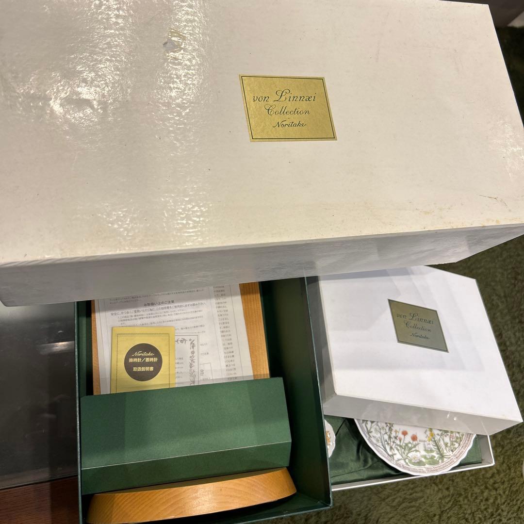 ノリタケ】 リンネコレクション 花柄 陶器時計 振り子時計 - メルカリ