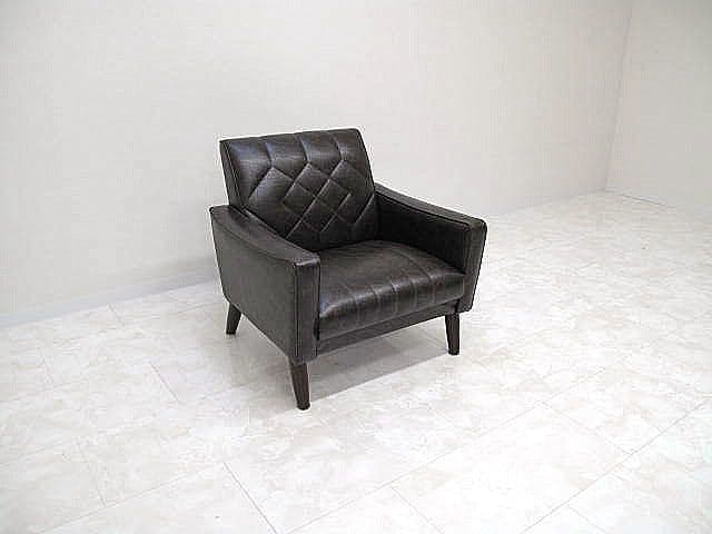 オールドカリモク ロビーチェア　1シーター　ダイヤステッチ　　1Pソファ