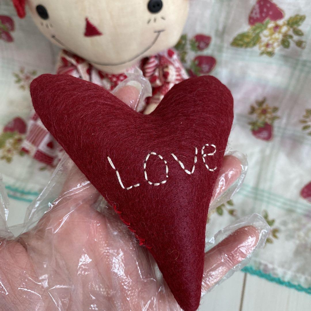 カントリードール　アニーちゃん　手作り　ハート　バレンタイン　貴重　カントリー