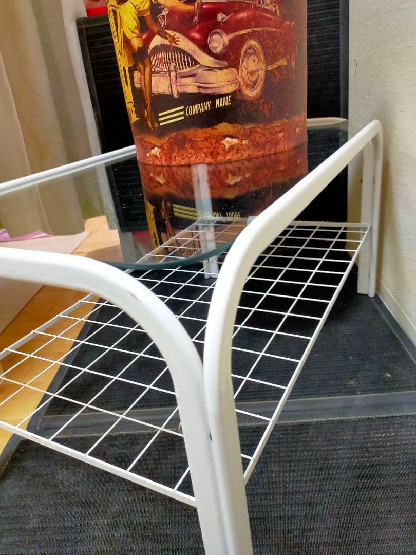 80’s スペースエイジ ミッドセンチュリー ポストモダン ガラステーブル