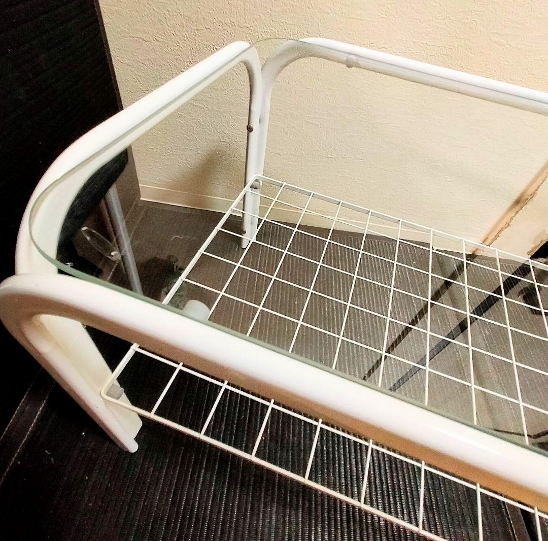 80’s スペースエイジ ミッドセンチュリー ポストモダン ガラステーブル