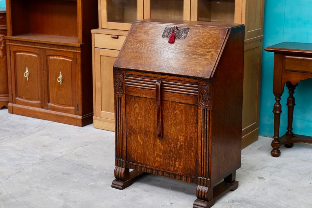 GMIK154○英国 イギリス アンティーク ライティングビューロー デスク